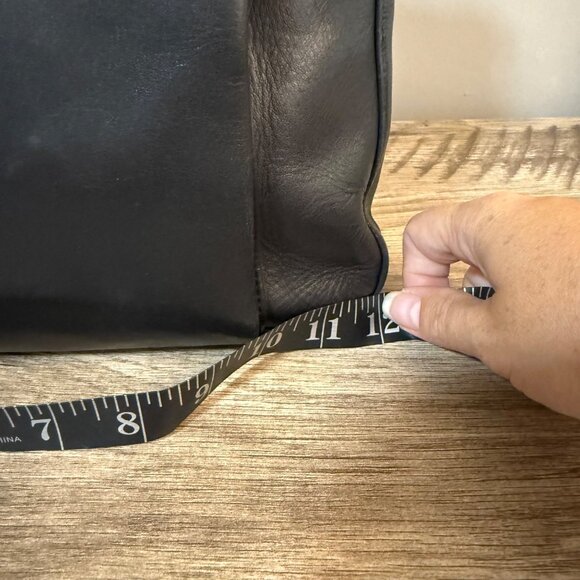 HOBO International Black Polished Leather Small Backpack 90s Y2K - Picture 8 of 10